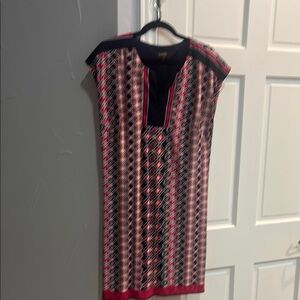 Laundry By Shelli Segal Pink and Black Mini Dress
